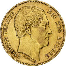 België, Leopold I, 20 Francs, 20 Frank, 1865, Goud, ZF+, KM:23