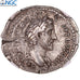Moneda, Antoninus Pius, Denarius, 138-161, Rome, NGC, graded, Ch VF, BC+, Plata