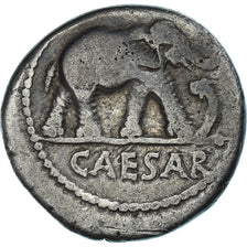 Julius Caesar, Denarius, 49-48 BC, Military mint, Argento, MB+, Crawford:443/1