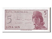 Biljet, Indonesië, 5 Sen, 1964, KM:91a, NIEUW