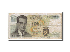 Billete, 20 Francs, 1964, Bélgica, MBC