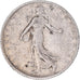 Moneta, Francia, Semeuse, Franc, 1909, Paris, MB+, Argento, KM:844.1