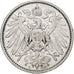 Empire allemand, Wilhelm II, Mark, 1908, Muldenhütten, Argent, TTB, KM:14