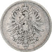 GERMANY - EMPIRE, Wilhelm I, Mark, 1876, Stuttgart, Silver, VF(30-35), KM:7