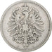 ALEMANHA - IMPÉRIO, Wilhelm I, Mark, 1875, Darmstadt, Prata, VF(30-35), KM:7