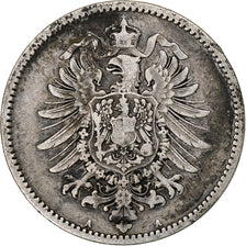 GERMANY - EMPIRE, Wilhelm I, Mark, 1876, Berlin, VF(30-35), Silver, KM:7