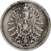 ALEMANIA - IMPERIO, Wilhelm I, Mark, 1876, Berlin, BC+, Plata, KM:7