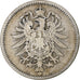 GERMANIA - IMPERO, Wilhelm I, Mark, 1876, Berlin, Argento, MB, KM:7