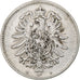 ALEMANHA - IMPÉRIO, Wilhelm I, Mark, 1881, Munich, Prata, VF(20-25), KM:7