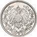 ALEMANHA - IMPÉRIO, 1/2 Mark, 1917, Karlsruhe, Prata, MS(60-62), KM:17