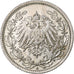 ALEMANHA - IMPÉRIO, 1/2 Mark, 1916, Berlin, Prata, AU(55-58), KM:17