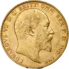 Grande-Bretagne, Edward VII, Sovereign, 1906, Or, TTB+, KM:805