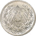 Moeda, ALEMANHA - IMPÉRIO, 1/2 Mark, 1918, Munich, AU(55-58), Prata, KM:17