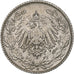 GERMANY - EMPIRE, 1/2 Mark, 1918, Muldenhütten, EF(40-45), Silver, KM:17