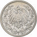 ALEMANHA - IMPÉRIO, 1/2 Mark, 1905, Hambourg, Prata, EF(40-45), KM:17