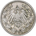 ALEMANHA - IMPÉRIO, 1/2 Mark, 1915, Karlsruhe, Prata, EF(40-45), KM:17