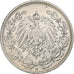 Coin, GERMANY - EMPIRE, 1/2 Mark, 1915, Munich, AU(55-58), Silver, KM:17