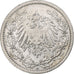 ALEMANIA - IMPERIO, 1/2 Mark, 1906, Berlin, Plata, BC+, KM:17