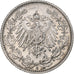 ALEMANIA - IMPERIO, 1/2 Mark, 1906, Muldenhütten, Plata, MBC+, KM:17