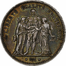 Frankreich, Hercule, 5 Francs, 1875, Paris, SS+, Silber, KM:820.1, Gadoury:745a