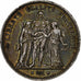 Frankreich, Hercule, 5 Francs, 1875, Paris, SS+, Silber, KM:820.1, Gadoury:745a