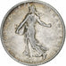 Moneta, Francia, Semeuse, Franc, 1910, Paris, MB+, Argento, KM:844.1