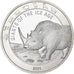 Ghana, 5 cedis Oz Aregnt, Woolly Rhinoceros, 2021, Leipziger Edelmetall