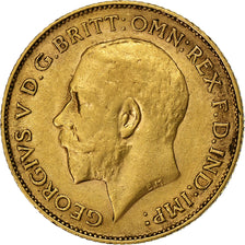 Groot Bretagne, George V, 1/2 Sovereign, 1913, Goud, ZF, KM:819