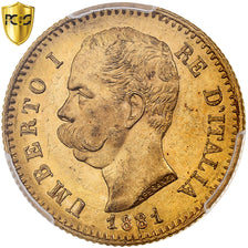 Italië, Umberto I, 20 Lire, 1881, Rome, Goud, PCGS, MS64, KM:21