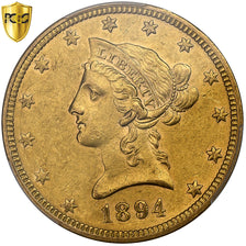 Vereinigte Staaten, $10, Eagle, Coronet Head, 1894, Philadelphia, Gold, PCGS