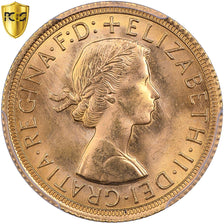 Great Britain, Elizabeth II, Sovereign, 1966, Gold, PCGS, MS65, KM:908