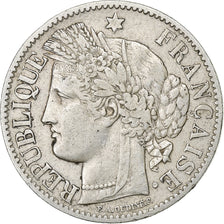 Frankreich, 2 Francs, Cérès, 1887, Paris, Silber, SS, Gadoury:530a, KM:817.1