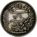 Tunisië, Muhammad al-Nasir Bey, Franc, 1907, Paris, Zilver, ZF, KM:238