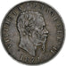 Italia, Vittorio Emanuele II, 5 Lire, 1871, Milan, Plata, MBC, KM:8.3