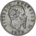 Włochy, Vittorio Emanuele II, 5 Lire, 1878, Rome, Srebro, VF(20-25), KM:8.4