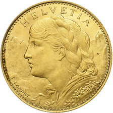 Zwitserland, 10 Francs, 1922, Bern, Goud, UNC-, KM:36