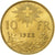 Suíça, 10 Francs, 1922, Bern, Dourado, MS(63), KM:36
