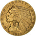 Estados Unidos, $5, Half Eagle, Indian Head, 1913, Philadelphia, Oro, MBC+