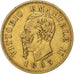 Włochy, Vittorio Emanuele II, 10 Lire, 1863, Torino, Złoto, VF(30-35), KM:9.3