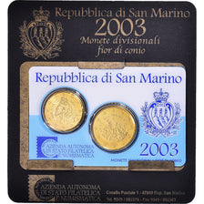 San Marino, Set, 2003, Rome, 20c + 50c, MS(65-70), ND