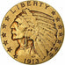 Vereinigte Staaten, $5, Half Eagle, Indian Head, 1913, U.S. Mint, Gold, SS+