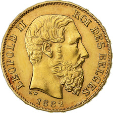 Belgique, Leopold II, 20 Francs, 20 Frank, 1882, Or, SUP+, KM:37