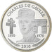France, Médaille, Vème République, Charles De Gaulle, 2010, Argent, FDC