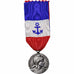 Francia, Marine Marchande, Honneur et Travail, medalla, 1908, Excellent Quality