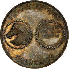 Francja, medal, Société Hippique Française, Nantes, 1875, Srebro, MS(63)