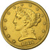 United States, $5, Half Eagle, Coronet Head, 1881, U.S. Mint, Gold, AU(50-53)