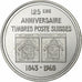 Suíça, medalha, 125ème Anniversaire des Timbres Poste Suisses, 1968, Prata