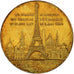 France, Medal, Souvenir de mon Ascension à la Tour Eiffel, 1889, Copper Gilt