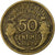 Frankrijk, 50 Centimes, Morlon, 1947, Paris, Aluminum-Bronze, FR, Gadoury:423b
