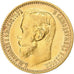 Russland, Nicholas II, 5 Roubles, 1898, St. Petersburg, Gold, SS+, KM:62